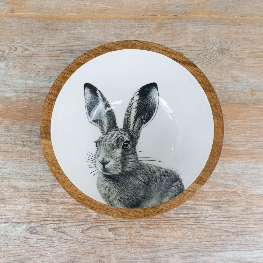 Chic enamel bowl shaped like a rabbit for a unique and stylish touch.
