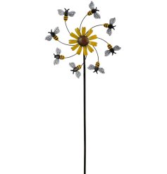 Add a whimsical buzz to your garden with the Wind Wheel Bees