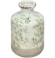 a charming stoneware floral vase 