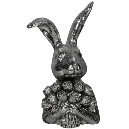 Bunny with Roses Deco, 20cm 