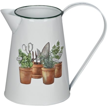 Plant Pot Design Jug Vase, 20cm 