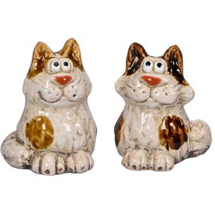 2/A Stoneware Cat Ornament, 7.5cm 