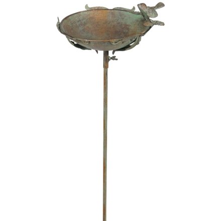 Iron Stake Bird Bath, 26.5 cm