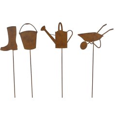 Enhance your garden’s charm with our rustic garden accessories on stick set.