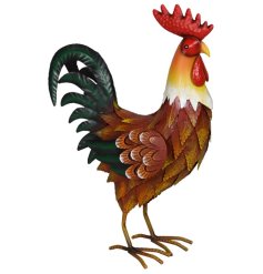 Step into the country with this rustic standing Rooster ornament made from iron.