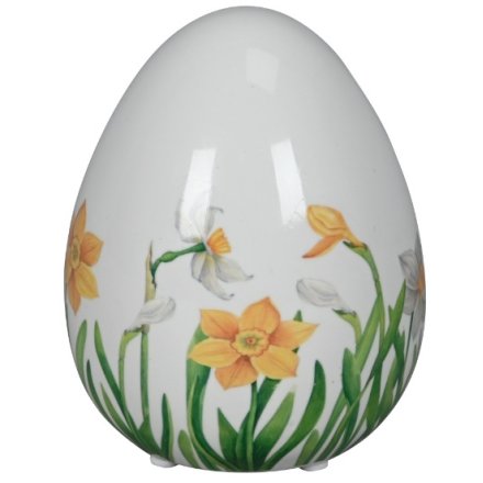 Flower Egg Ornament, 13cm 