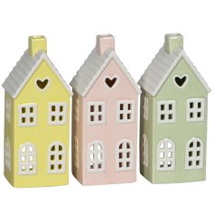 a charming pastel coloured led house decoration 