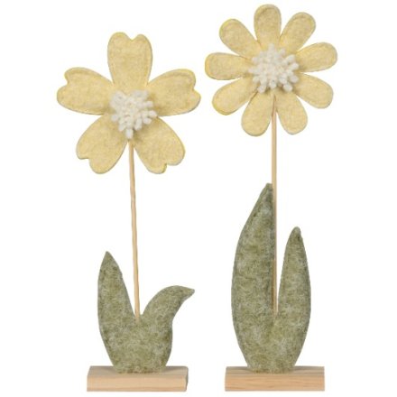 28.5cm Yellow Daisy Deco,2/A 