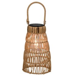 Trendy solar-powered LED hanging lantern for your garden ambiance.