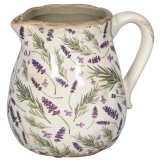 A charming country stoneware jug with a rustic finish. 