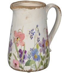 Introducing our Rustic Floral Jug Vase—a durable stoneware piece that blends countryside charm with timeless design. 
