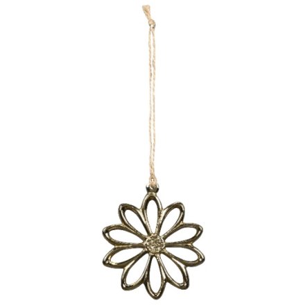 Gold Flower Hanger, 8cm