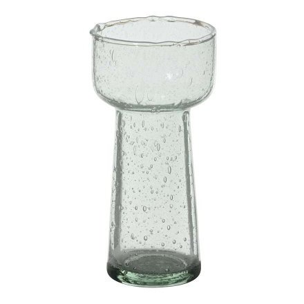 Light Green Glass Vase, 15cm