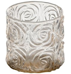 a charming swirl design candle holder 