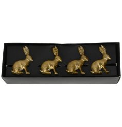 Give your table a charming, elegant flair with this whimsical rabbit napkin ring.