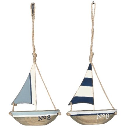 2a Hanging Boat Deco, 11.5cm 