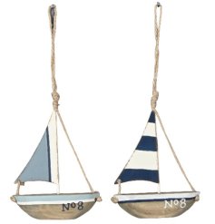 Bring coastal charm to your space with the 2a Hanging Boat Deco