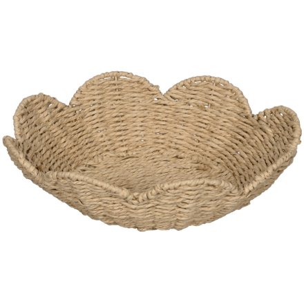 Natural Grass Wicker Bowl, 30.5cm 