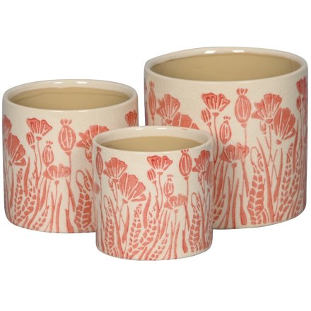 Poppy Seed Planter, Set of 3