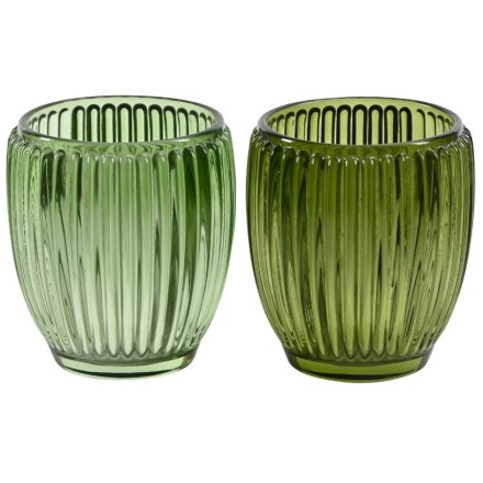 2/A Green Candle Holder, 9.5cm 