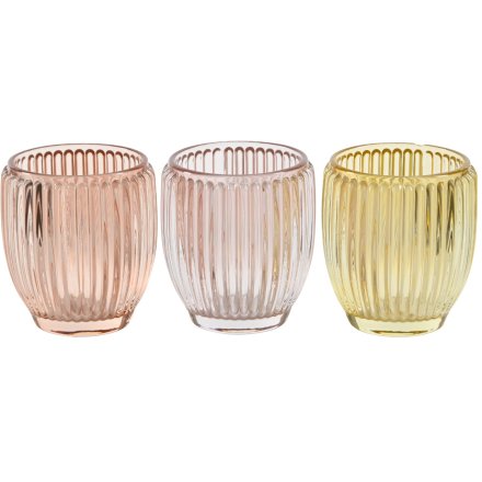 3/A Lined Candle Holder, 9.5cm 
