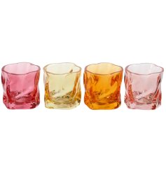 a vibrant coloured tealight holder 
