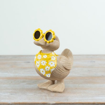 Duck With Sunglasses & Neck Scarf, 21.5cm 