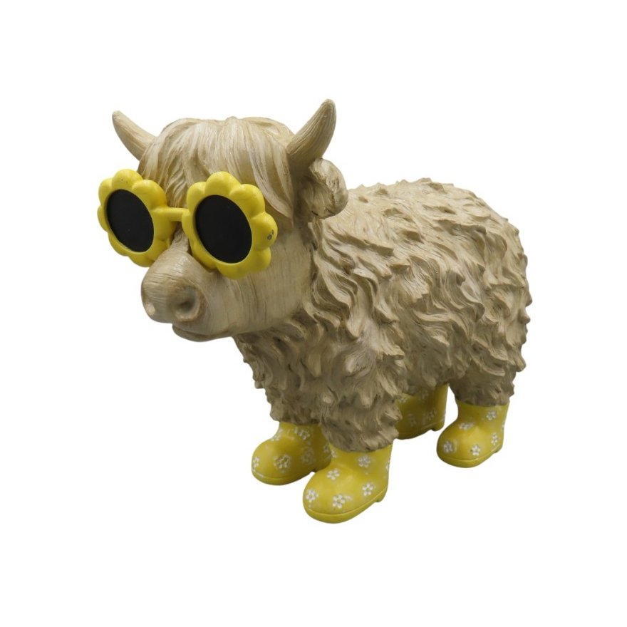 Highland Cow Sunglasses Decoration, 30cm