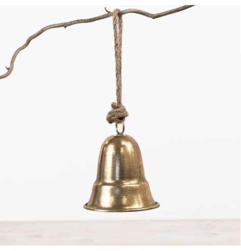 Bring classic holiday charm to your space with this timeless hanging bell ornament.