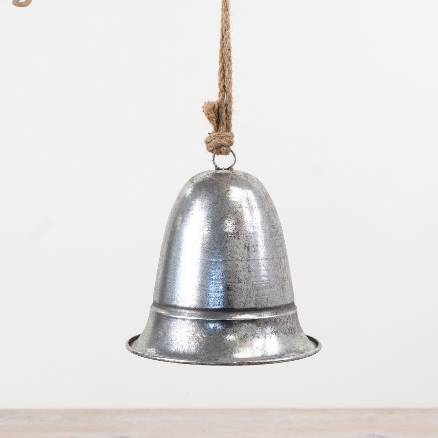 Crafted in metal with a softly aged silver finish 