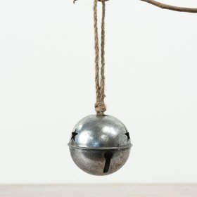Bring a subtle festive accent to seasonal displays with this decorative hanging jingle bell.