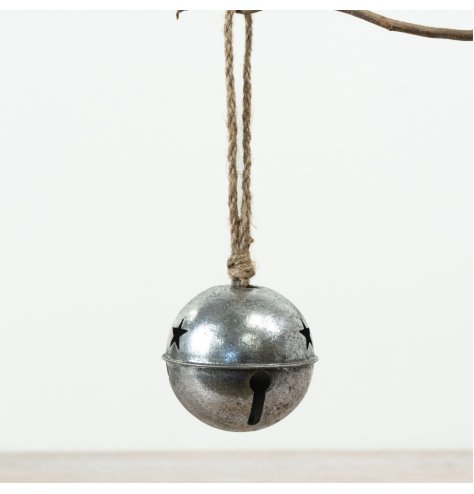 Enhance seasonal decor with this charming rustic-style hanging bell.