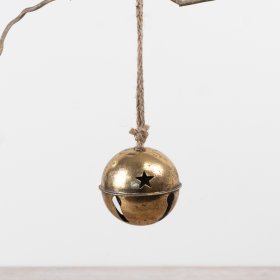 Add a classic festive accent to seasonal displays with this decorative hanging bell.