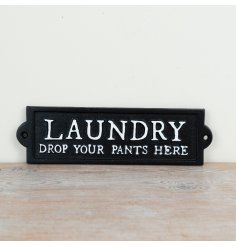 Black cast iron decorative wall plaque