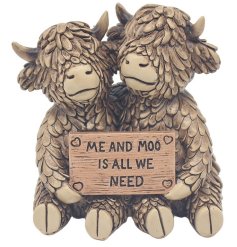 Celebrate friendship with the charming Highland Hughie Me & Moo ornament