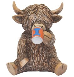Add a charming Scottish touch with this delightful Highland Cow Drinking Iron Brew Ornamen