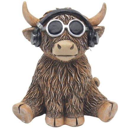 Highland Cow DJ Moo-Sic
