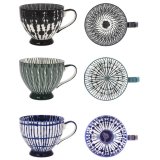 assorted stylish patterned mugs