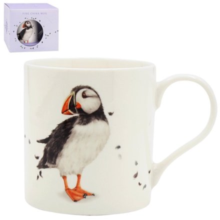 Delightful puffin mug, ideal for enjoying your favorite coffee or tea.