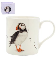 Delightful puffin mug, ideal for enjoying your favorite coffee or tea.