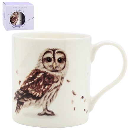 A charming owl design coffee or tea mug 