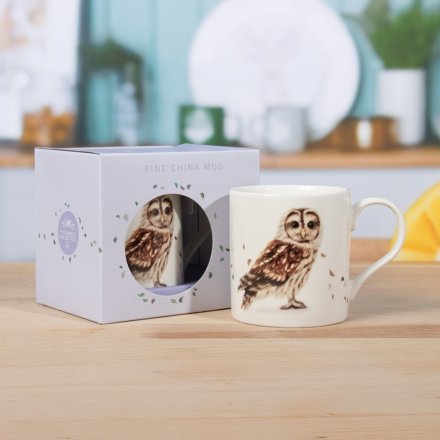 A charming owl design coffee or tea mug 