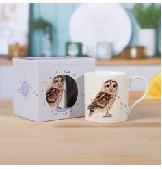 A charming owl design coffee or tea mug 