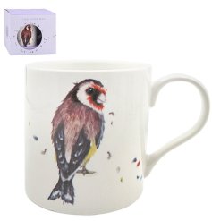 Charming bird-themed coffee mug, perfect as a gift and comes beautifully boxed.