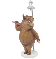 Add rustic charm to your bathroom with this delightful Highland Cow in the Shower ornament