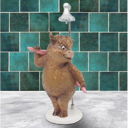 Resin Highland Cow in the Shower Ornament