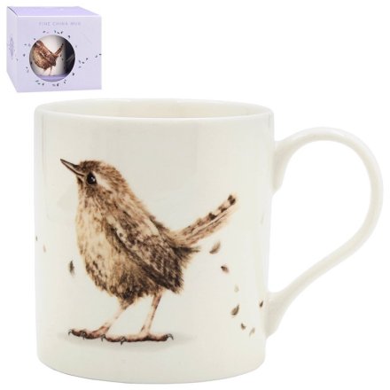 Enjoy every sip with the Wren Mug featuring a delightful bird design.