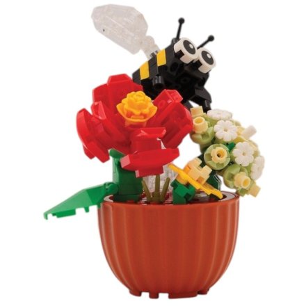 Mini Bricks Flowers with Bees, 11cm
