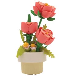 Delightful mini bricks set featuring lovely roses design.