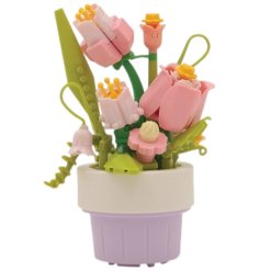 A chic LEGO brick shaped like a tulip flower.